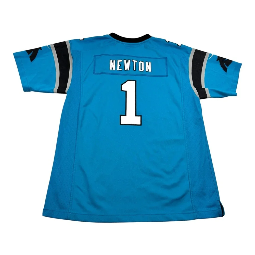 Carolina Panthers Football Jersey Boys Youth XL Blue NFL Nike Newton 1 On Field